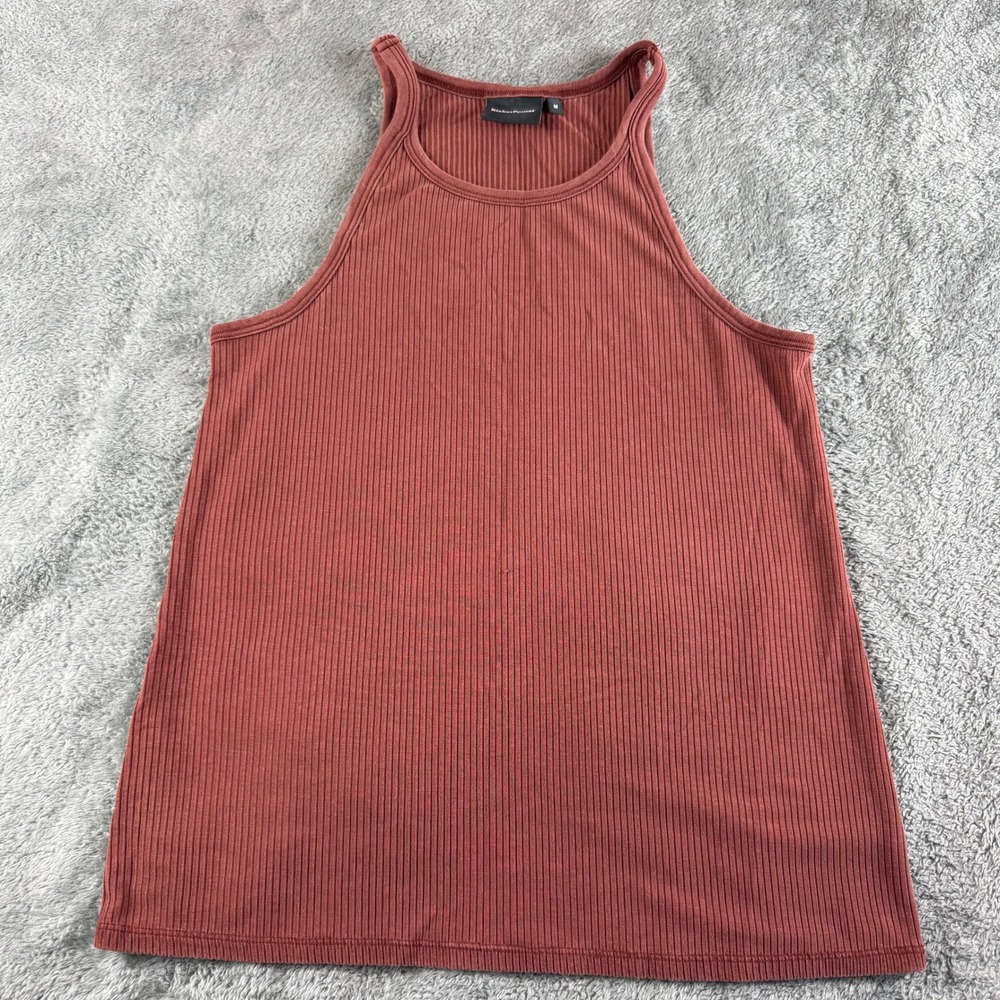 RicherPoorer Vintage Ribbed Racerback Tank‎ Top M Green Red Lot of 3